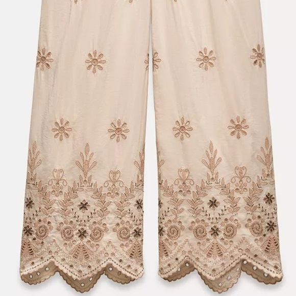 NWT ZARA VACATION EMBROIDERED PANTS  SIZE M 
🚨FIRM PRICE NO DISCOUNT - Picture 2 of 13